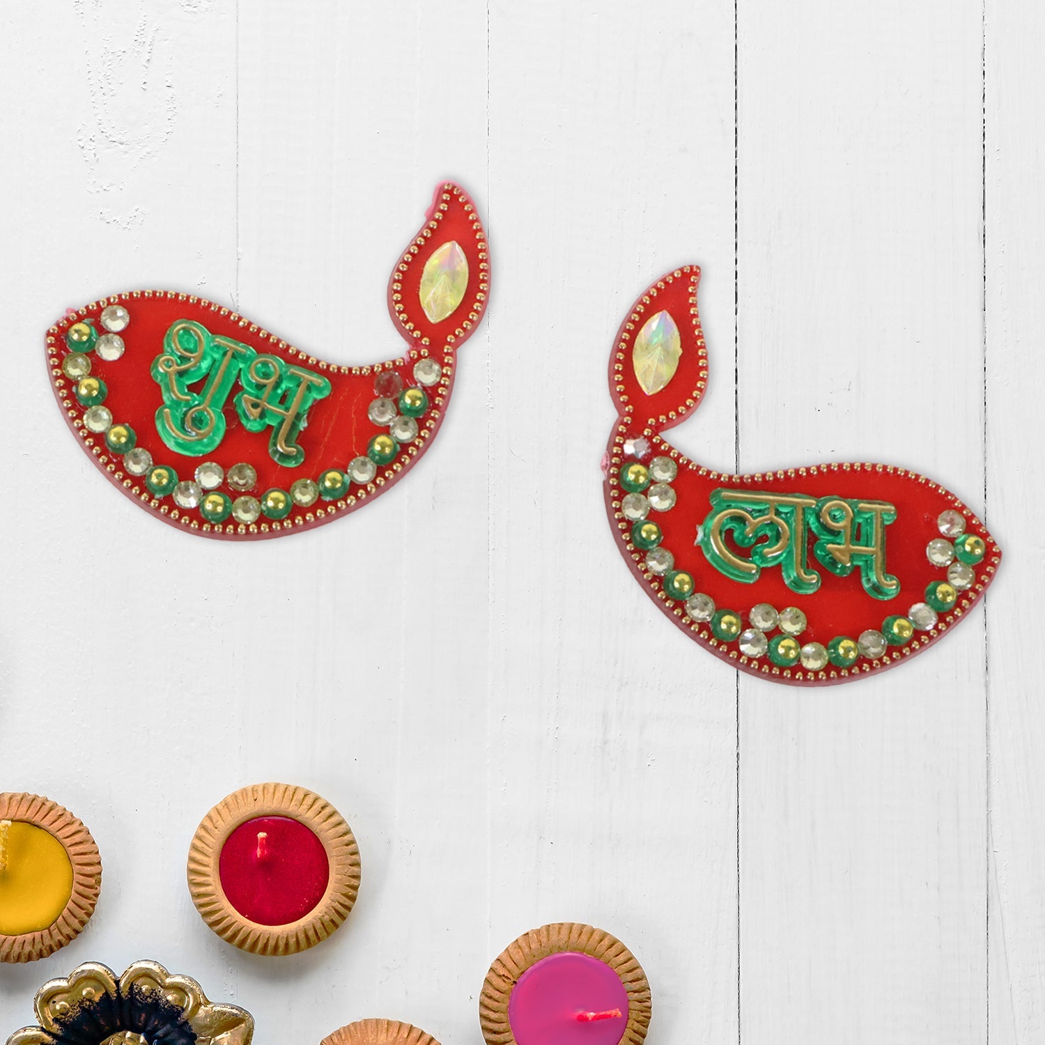 Traditional Decorative Shubh Labh Door Hanging (6 Pc / 1 Set) Traditional Decorative Shubh Labh Door Hanging (6 Pc / 1 Set)